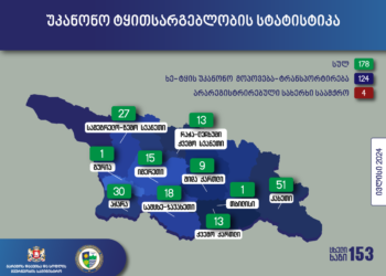 გარემოსდაცვითი ზედამხედველობის დეპარტამენტის თანამშრომლებმა ივლისში უკანონო ტყითსარგებლობის  178 ფაქტი გამოავლინეს