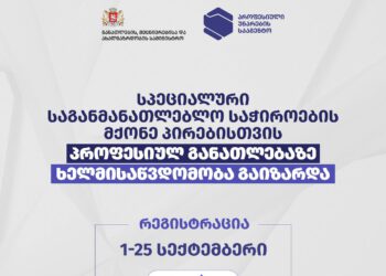 სპეციალური საგანმანათლებლო საჭიროების მქონე პირებისთვის პროფესიულ განათლებაზე ხელმისაწვდომობა გაიზარდა